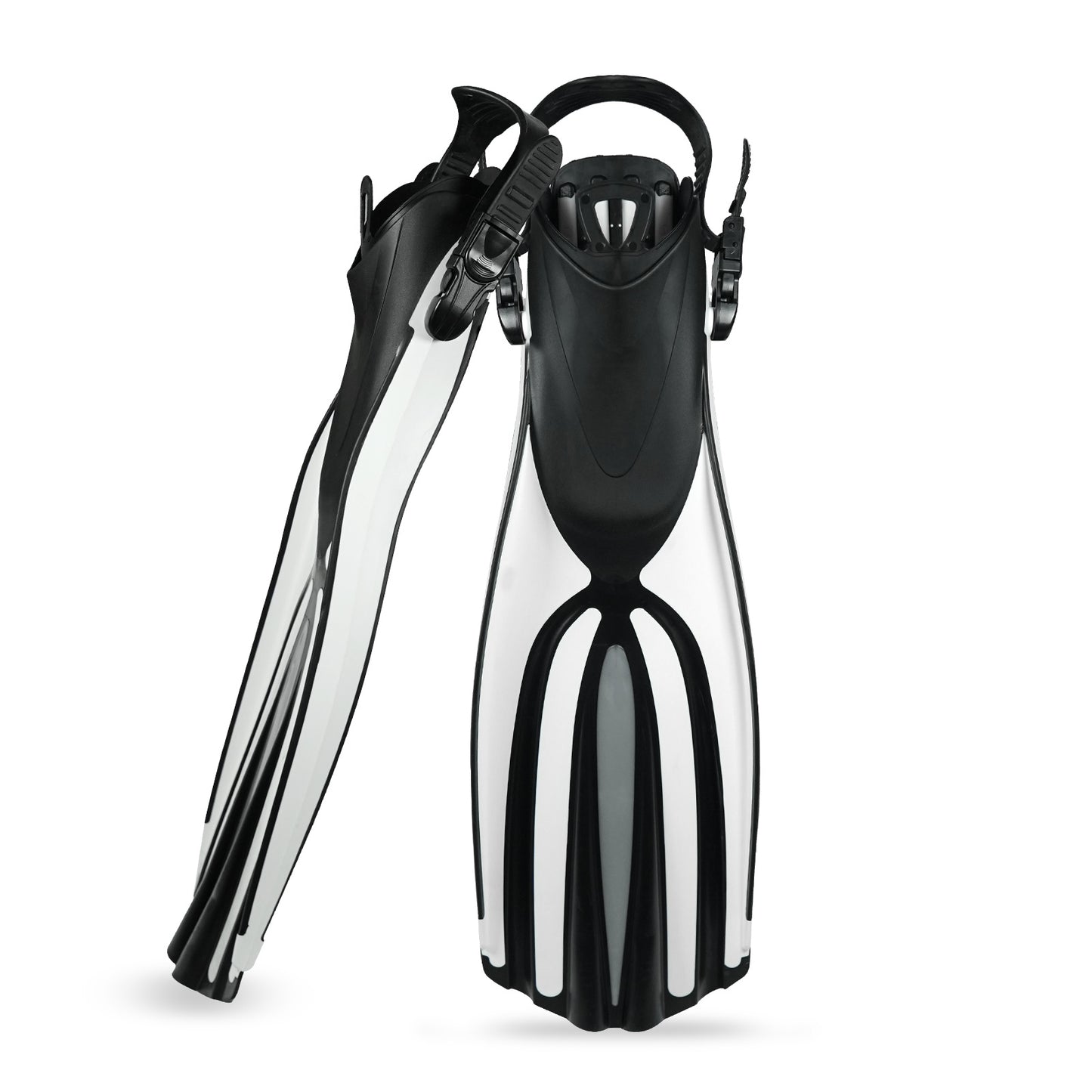 TUDIVING-Diving Fins Long Silicone Flippers Swim Equipment Snorkel Fins New Professional Scuba Fins Adults Men Women