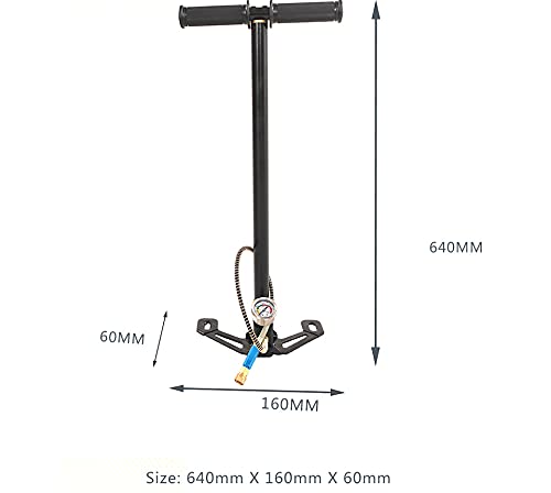 TUDIVING-4500Psi High Pressure Hand Pump,PCP Air Pump,Stainless Steel 4 Stages pcp Hand Pump for Filling Diving Tank,Air Rifles,Paintball & Hunting