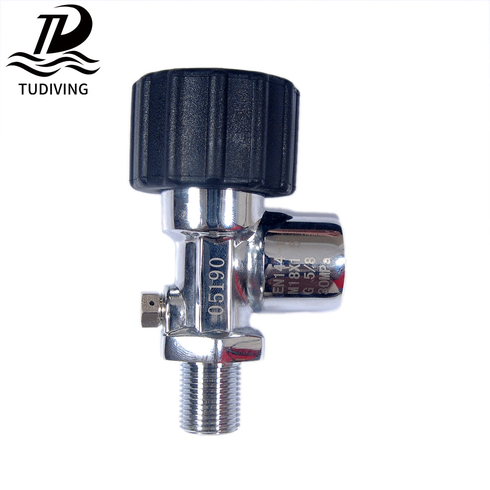 TUDIVING-DIN Valve Scuba Diving Adapter Filling Station,Diving Aluminum Cylinder Large to small Bottle Valve,Scuba Diving Valve for Air Tank M18x1.5