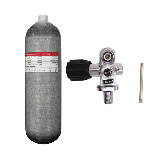 TUDIVING-4.7L 4500Psi Carbon Fiber Cylinder High Pressure Tank,286 Cu in Diving Tank with Diving Valve,Deep Dive Gas Cylinder,HPA Cylinder Pcp Paintball Air Tank M18*1.5