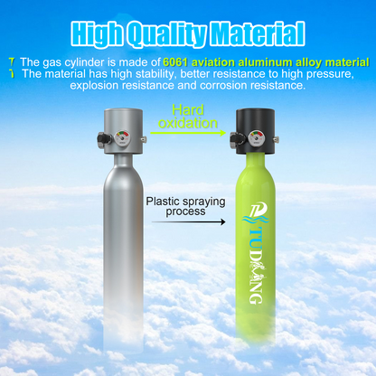 TUDIVING-0.5L Mini Scuba Tank,Diving Oxygen Cylinder with Diving Mask,Portable Lung Tank Kits for Underwater Work