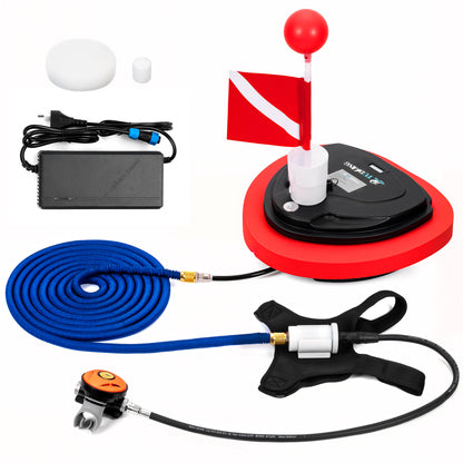 Scuba Diving Ventilator, 5 H Tankless Diving System, Max Depth 39.4 ft, Portable Rechargeable Scuba Diving Tank, Waterproof