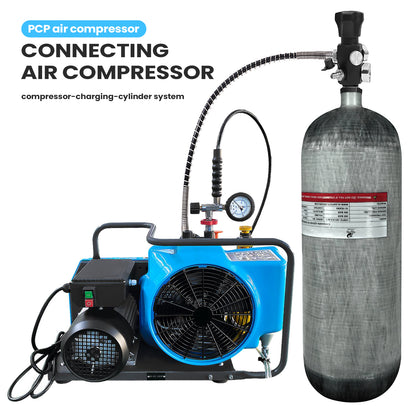 TUDIVING-4500Psi Scuba Diving Tank,9L Carbon Fiber Scuba Tank,549 Cu in Deep Dive Gas Cylinder,9000CC High Pressure Composite Cylinder for Scuba Diving
