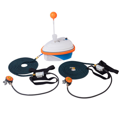 TUDIVING-Professional Tankless Diving System,Portable Rechargeable Hookah Dive System with 50ft Hose & Breathing Regulator,7-10h Waterproof Double Use Scuba Diving System(LY700 Double Use)