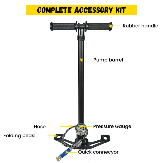TUDIVING PCP Air Pump 4500Psi 4 Stage High Pressure Hand Pump for Air Rifle