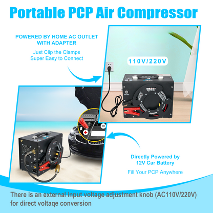 TUDIVING-0.5L Scuba Diving Tank Set,Mini Oxygen Cylinder with Full Face Snorkel Mask,Portable Travel Diving Kit with Air Compressor