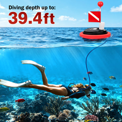 Scuba Diving Ventilator, 3.5 H Tankless Diving System, Max Depth 39.4 ft, Portable Rechargeable Scuba Diving Tank, Waterproof