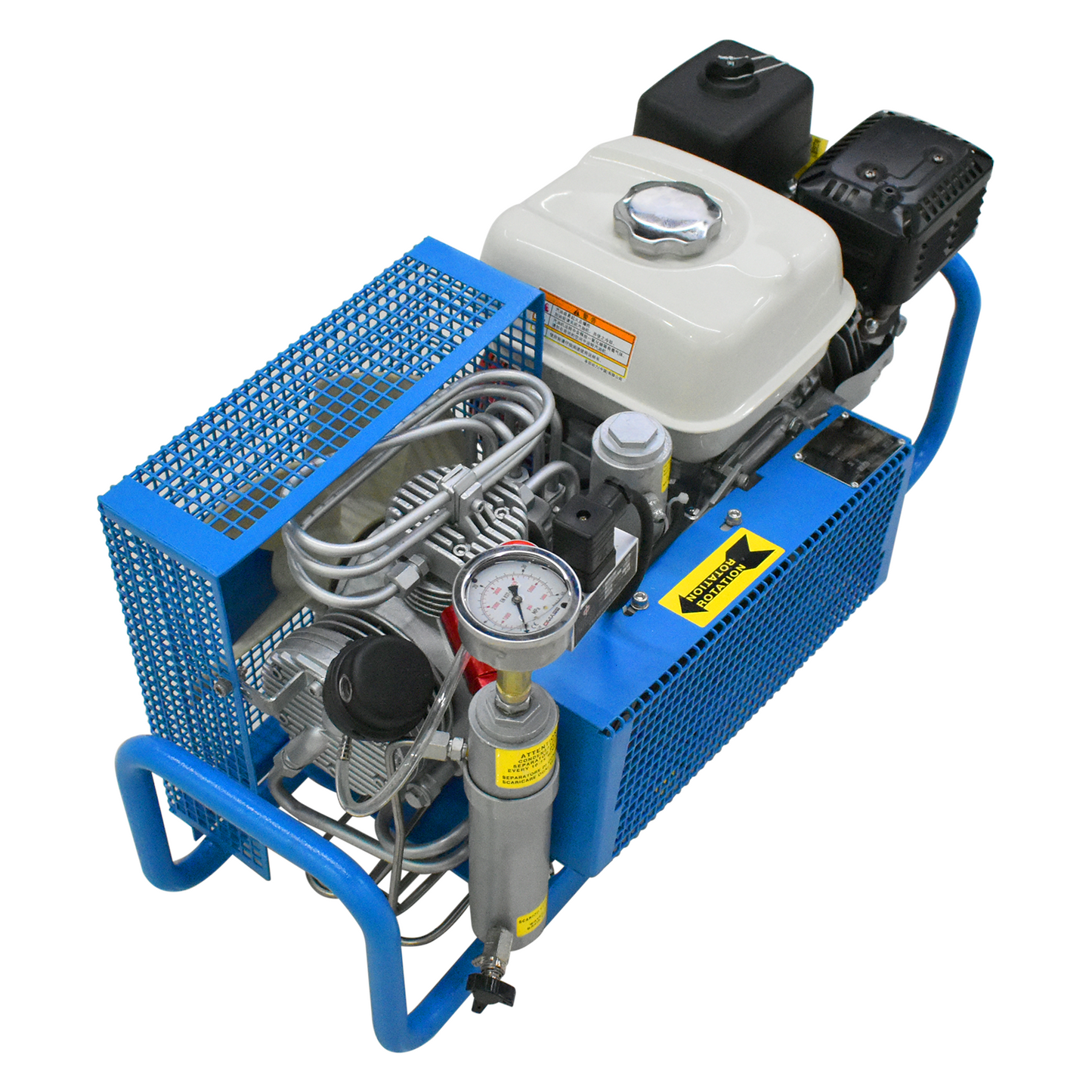 TUDIVING 4500Psi 300Bar High Pressure Diving Compressor Gasoline Drive,Scuba Compressorfor Scuba Diving Water Sport Paintball