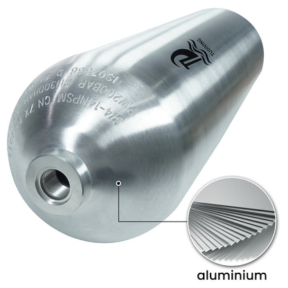 TUDIVING-11.1L Scuba Diving Tank,80CF Aluminum Diving Cylinder,4500psi Pcp Air Tank,Diving Bottle with Inflation Valve