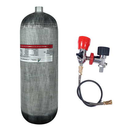 TUDIVING-4500Psi Scuba Diving Tank,9L Carbon Fiber Scuba Tank with Diving Valve,549 Cu in 9000CC High Pressure Composite Cylinder