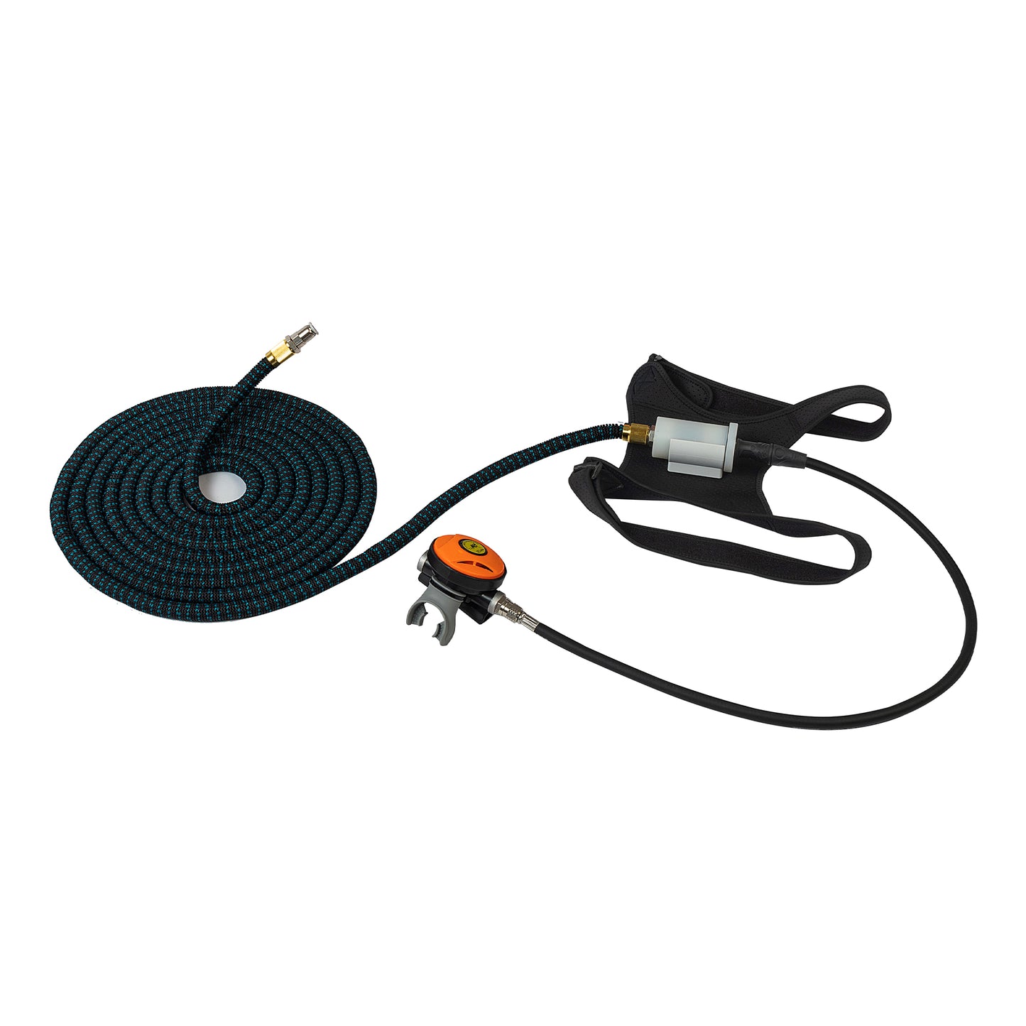 TUDIVING-Professional Tankless Diving System,Portable Rechargeable Hookah Dive System with 50ft Hose & Breathing Regulator,7-10h Waterproof Double Use Scuba Diving System(LY700 Double Use)