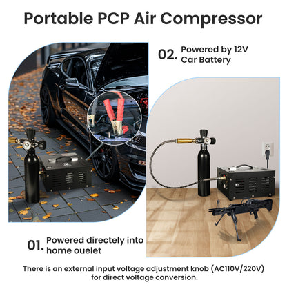 TUDIVING Pcp Air Compressor Built in Converter Pcp Compressor 4500psi/300bar