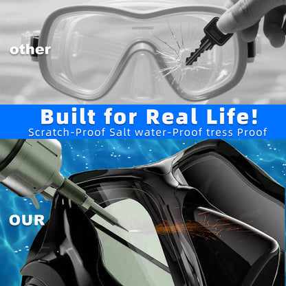 TUDIVING Adult Snorkel and Mask Set, Snorkeling Combo with Mask and Snorkel, Yellow