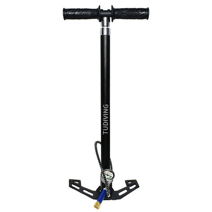 TUDIVING-4500Psi High Pressure Hand Pump,PCP Air Pump,Stainless Steel 4 Stages pcp Hand Pump for Filling Diving Tank,Air Rifles,Paintball & Hunting
