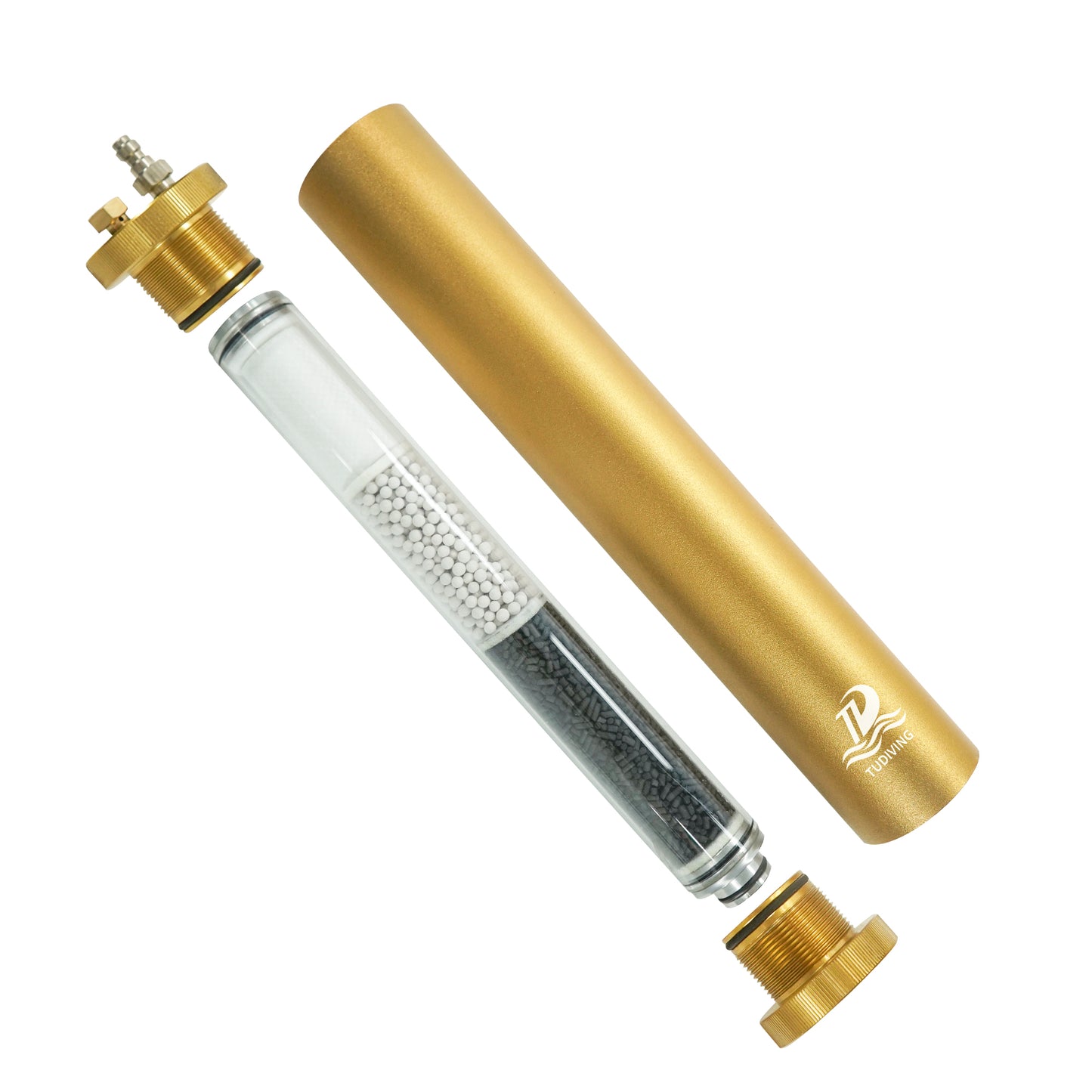 TUDIVING-Pcp Water Oil Separator Molecular Sieve Diving Separator with Explosion-Proof Valve,4500Psi High Pressure Air Compressor Filter with 8mm Quick Connector for Scuba Tank CPC Air Pump