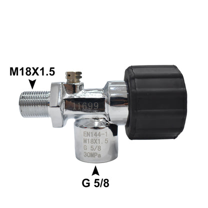 TUDIVING-4500Psi 300Bar Diving Tank Cylinder Valve Filling Station Stainless Steel G5/8 HPA Air Tanks Refill Adapter M18*1.5