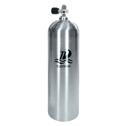 TUDIVING-11.1L Scuba Diving Tank,80CF Aluminum Diving Cylinder,4500psi Pcp Air Tank,Diving Bottle with Inflation Valve