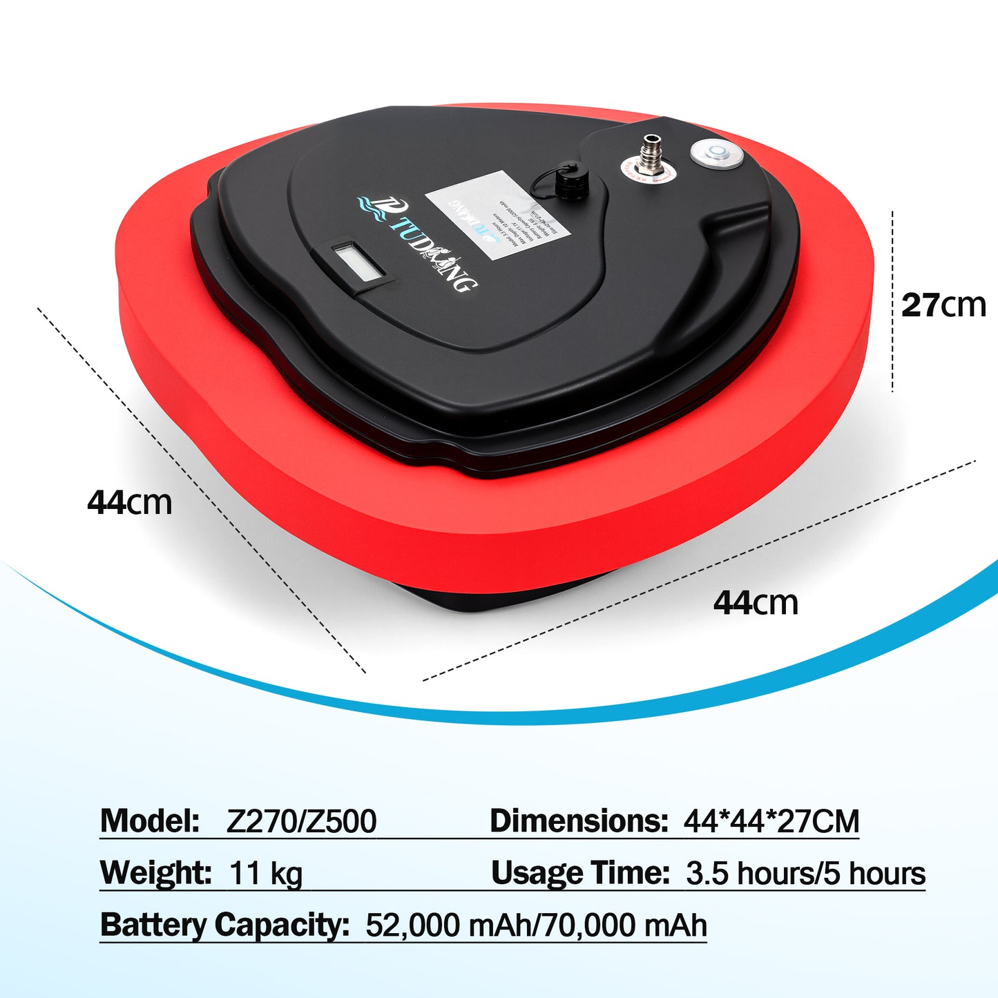 Scuba Diving Ventilator, 3.5 H Tankless Diving System, Max Depth 39.4 ft, Portable Rechargeable Scuba Diving Tank, Waterproof