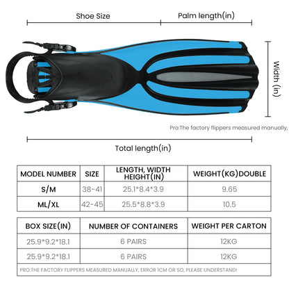 TUDIVING-Diving Fins Long Silicone Flippers Swim Equipment Snorkel Fins New Professional Scuba Fins Adults Men Women