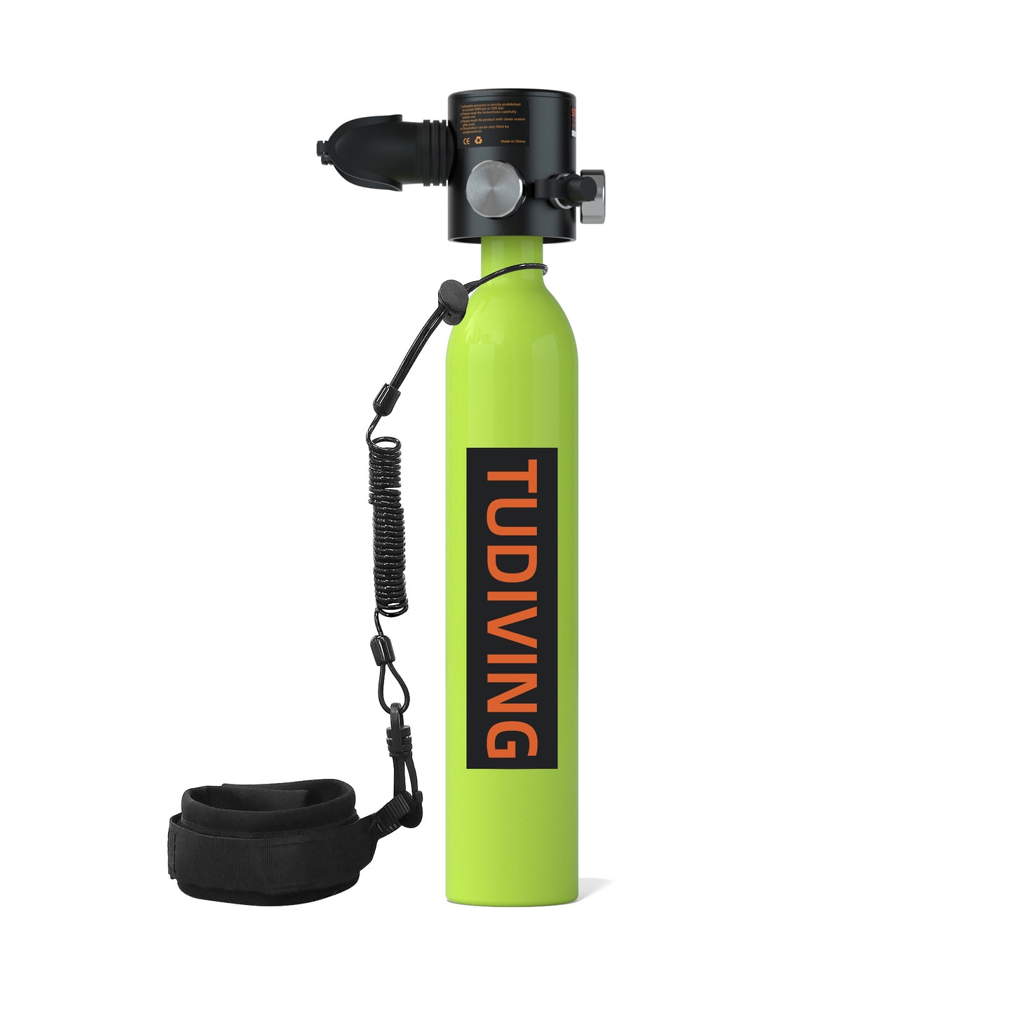 TUDIVING-3000Psi Portable Mini Oxygen Scuba Diving Cylinder,30 cu inch Diving Bottle,Aluminum Air Tank for Underwater Exploration,Boat Cleaning,Backup Air Source