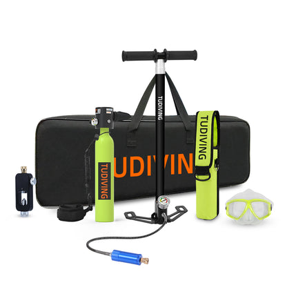 TUDIVING-0.5L Mini Scuba Tank,Reusable Dive Portable Lungs,Support 5-10 Minutes Underwater Breathing Lung Tank