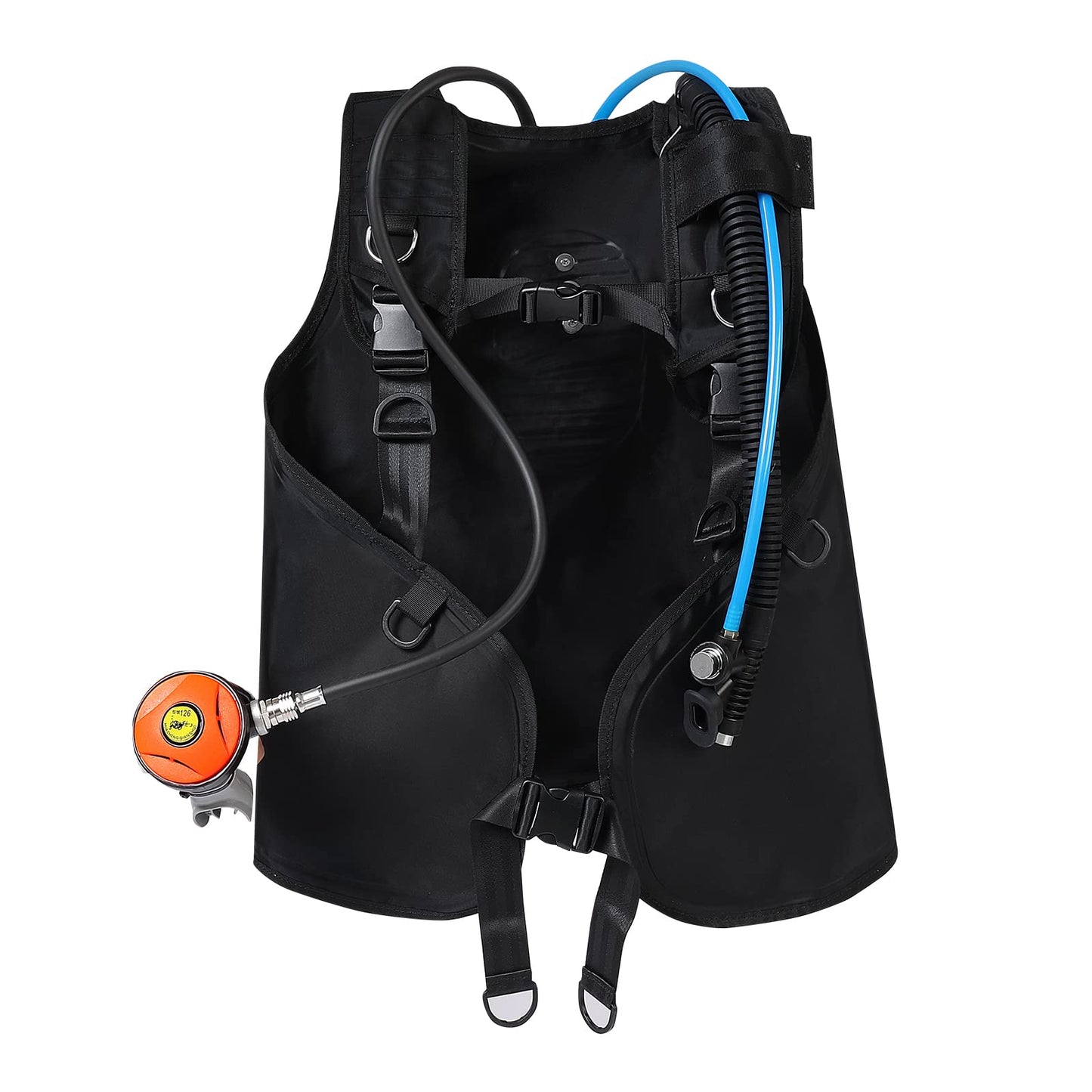 TUDIVING-Upgraded Portable Waterproof Scuba Diving Ventilator with BCD,Rechargeable Diving Hookah System with 10m Hose & Diving Breathing Regulator