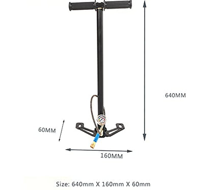 TUDIVING-4500Psi High Pressure Hand Pump,PCP Air Pump,Stainless Steel 4 Stages pcp Hand Pump for Filling Diving Tank,Air Rifles,Paintball & Hunting